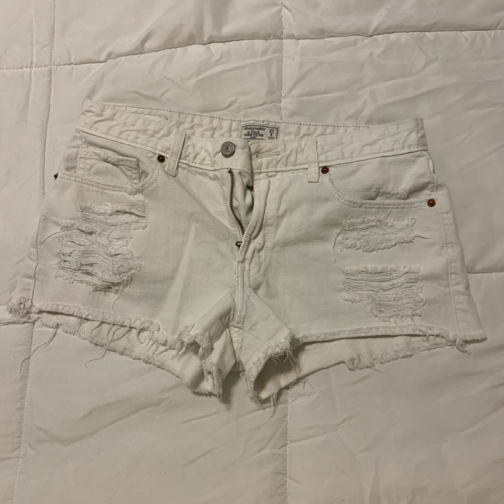 White Jean Shorts